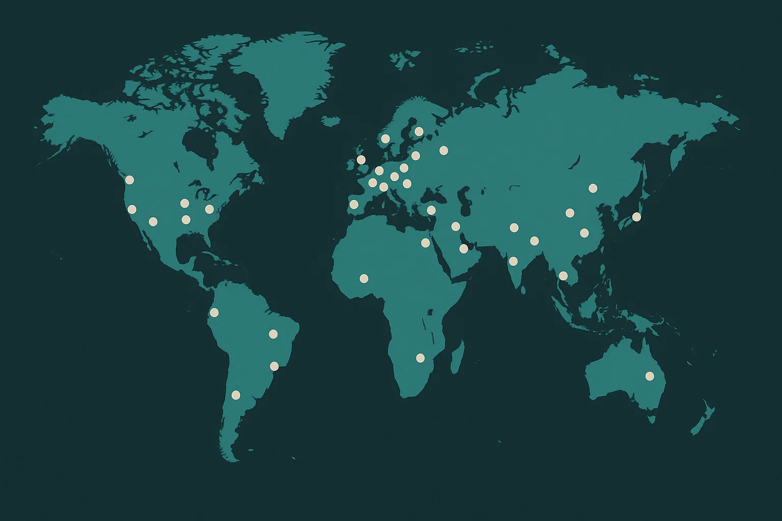 World map with shipping pins and countries highlighting the IntensaReel community