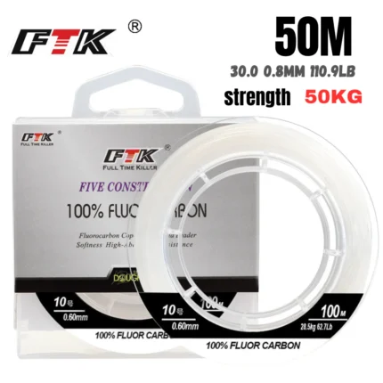 FTK 100% Fluorocarbon Abrasion Fish Line (100meter)