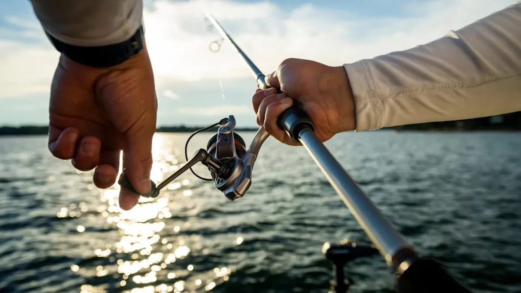 Baitcasting Reel on a Fishing Rod