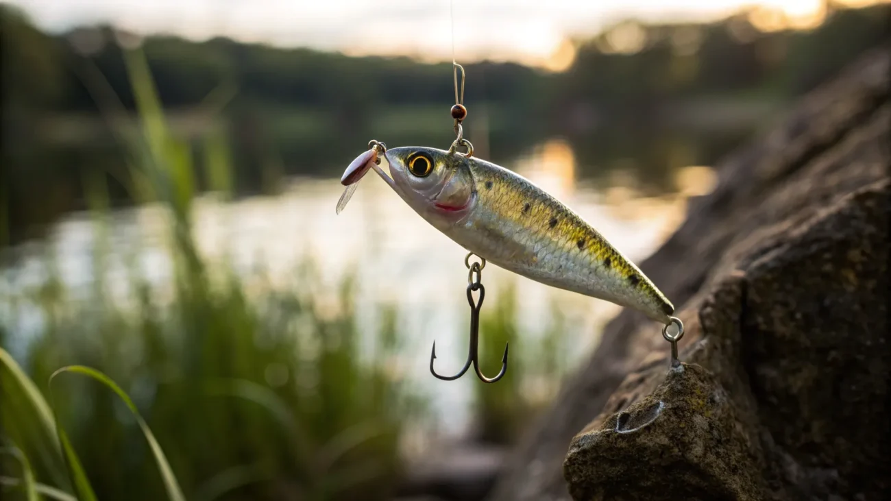 Angler Fishing with Hard Baits: Action and Attraction
