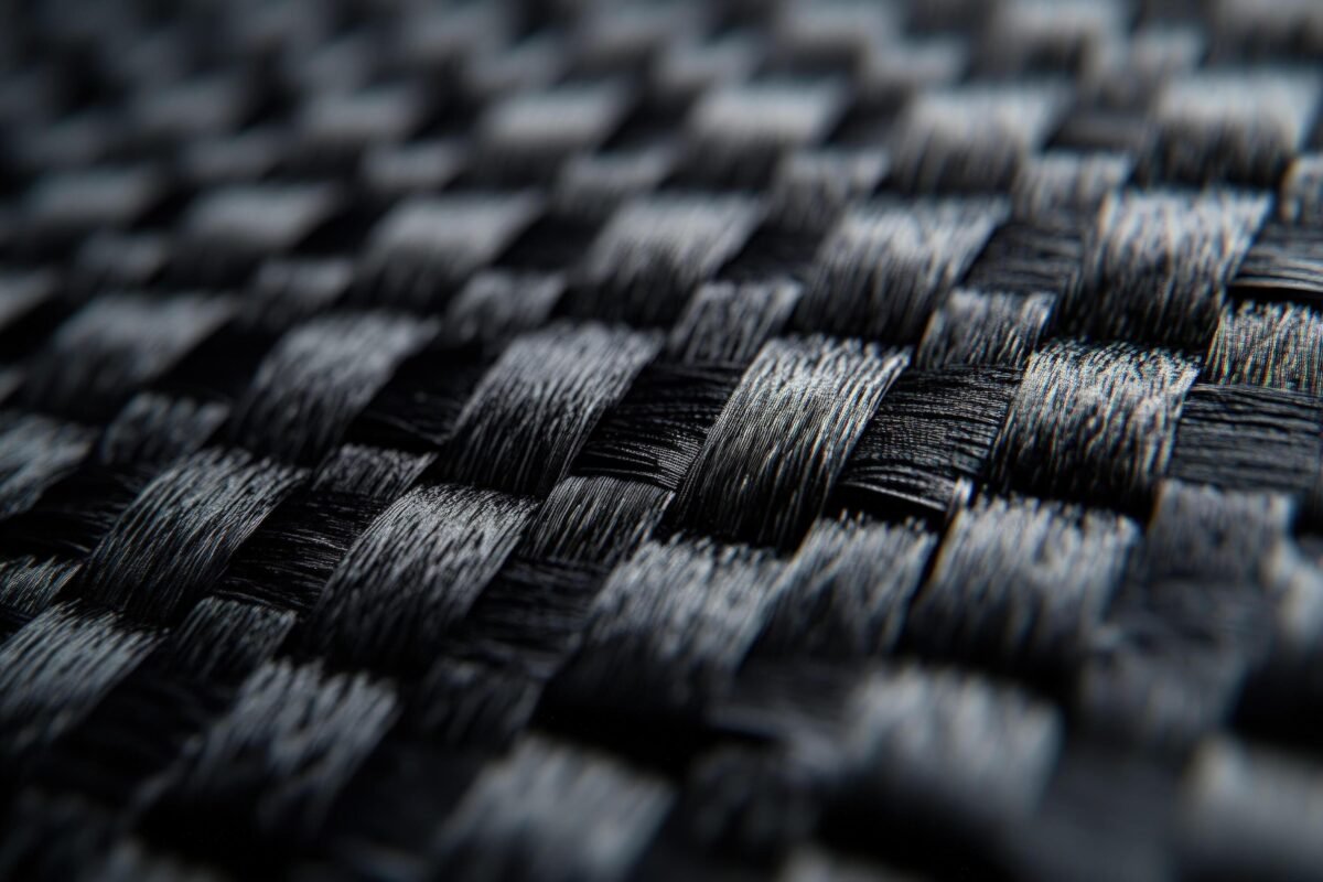 Carbon fiber fishing rod blank weave texture